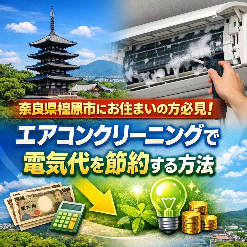 奈良県橿原市にお住まいの方必見!エアコンクリーニングで電気代を節約する方法