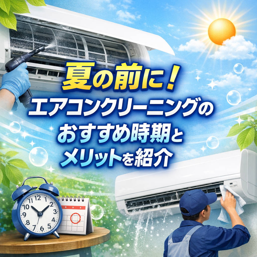 夏の前に！エアコンクリーニングのおすすめ時期とメリットを紹介