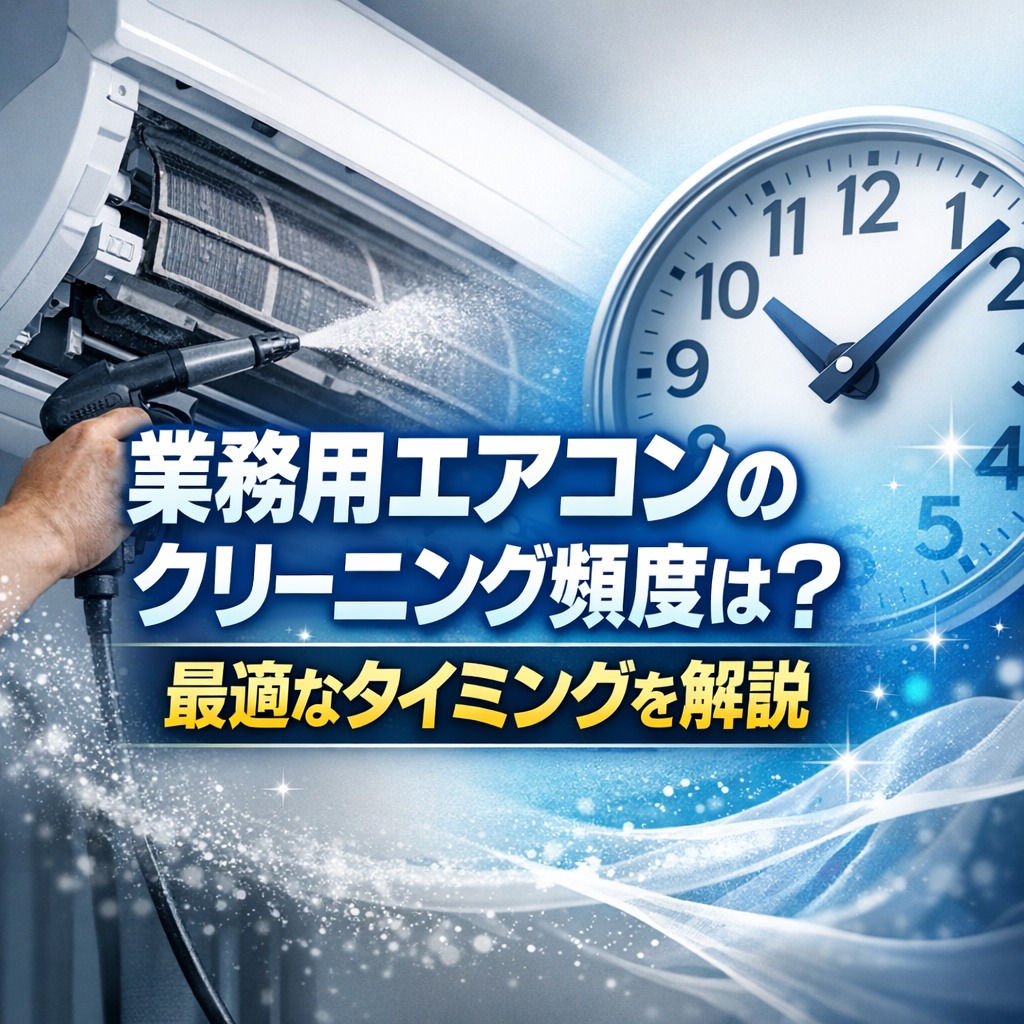 業務用エアコンのクリーニング頻度は?最適なタイミングを解説
