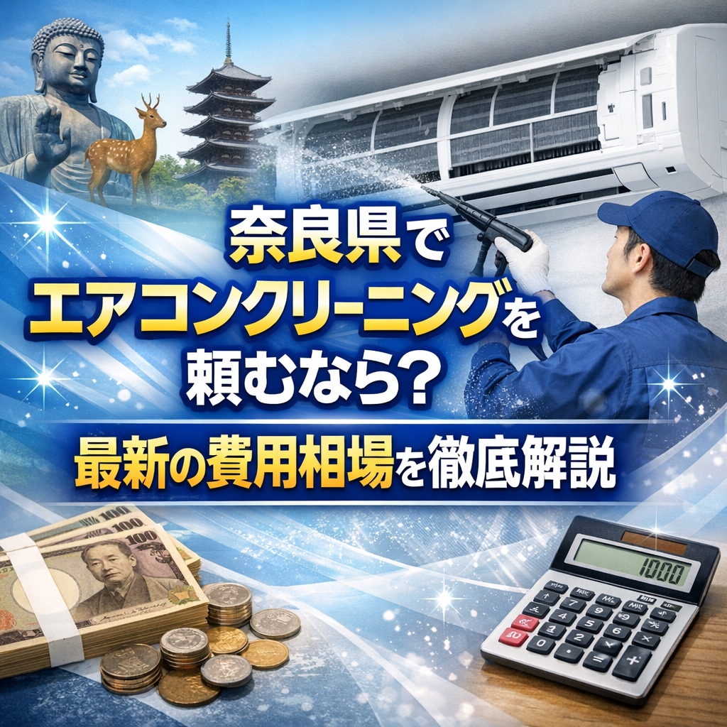 奈良県でエアコンクリーニングを頼むなら？最新の費用相場を徹底解説