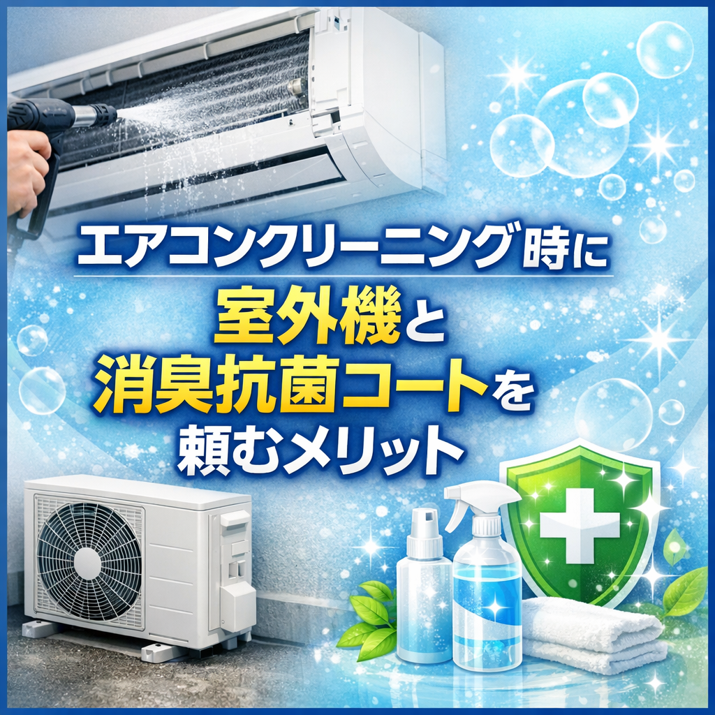 エアコンクリーニング時に室外機と消臭抗菌コートを頼むメリット