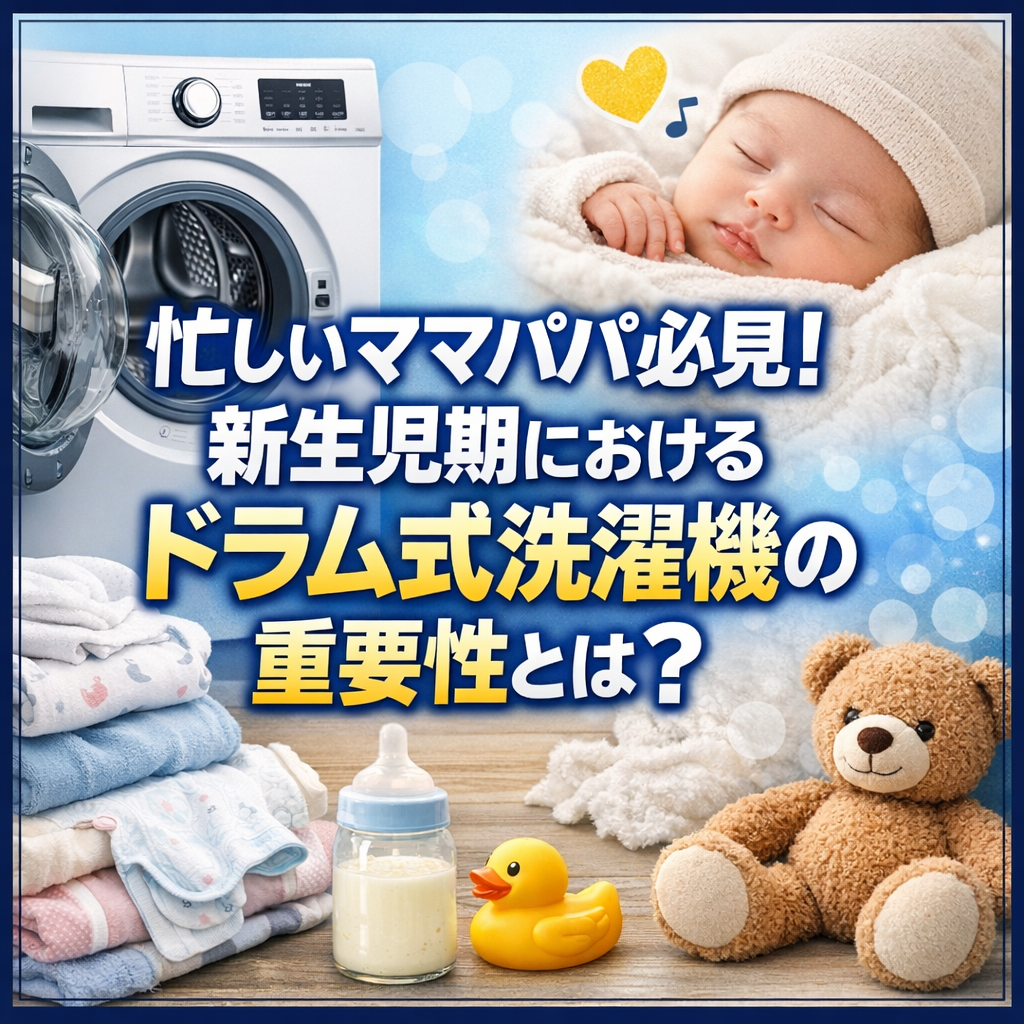 忙しいママパパ必見!新生児期におけるドラム式洗濯機の重要性とは?