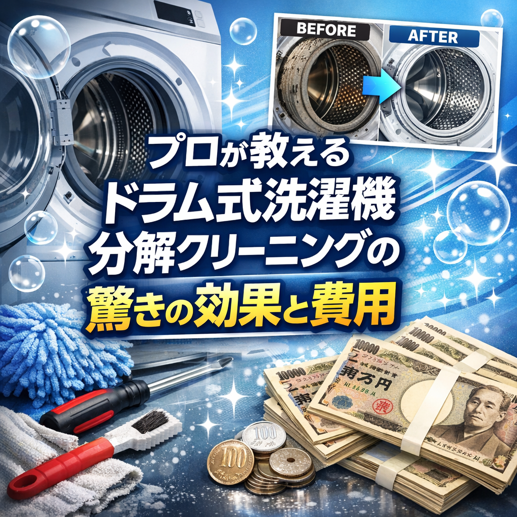 プロが教えるドラム式洗濯機分解クリーニングの驚きの効果と費用