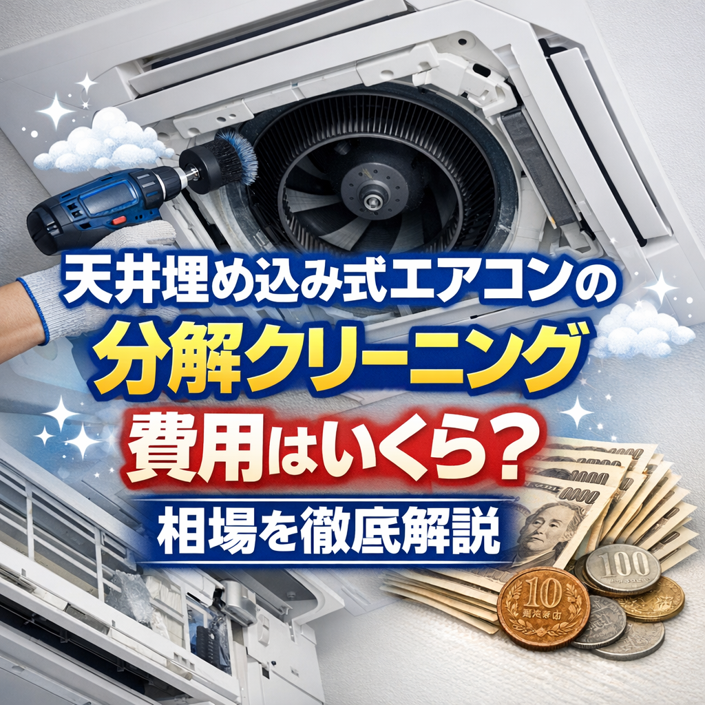 天井埋め込み式エアコンの分解クリーニング費用はいくら?相場を徹底解説