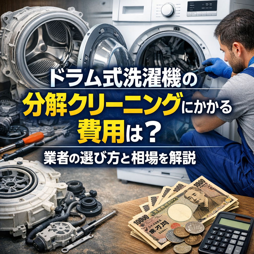 ドラム式洗濯機の分解クリーニングにかかる費用は？業者の選び方と相場を解説