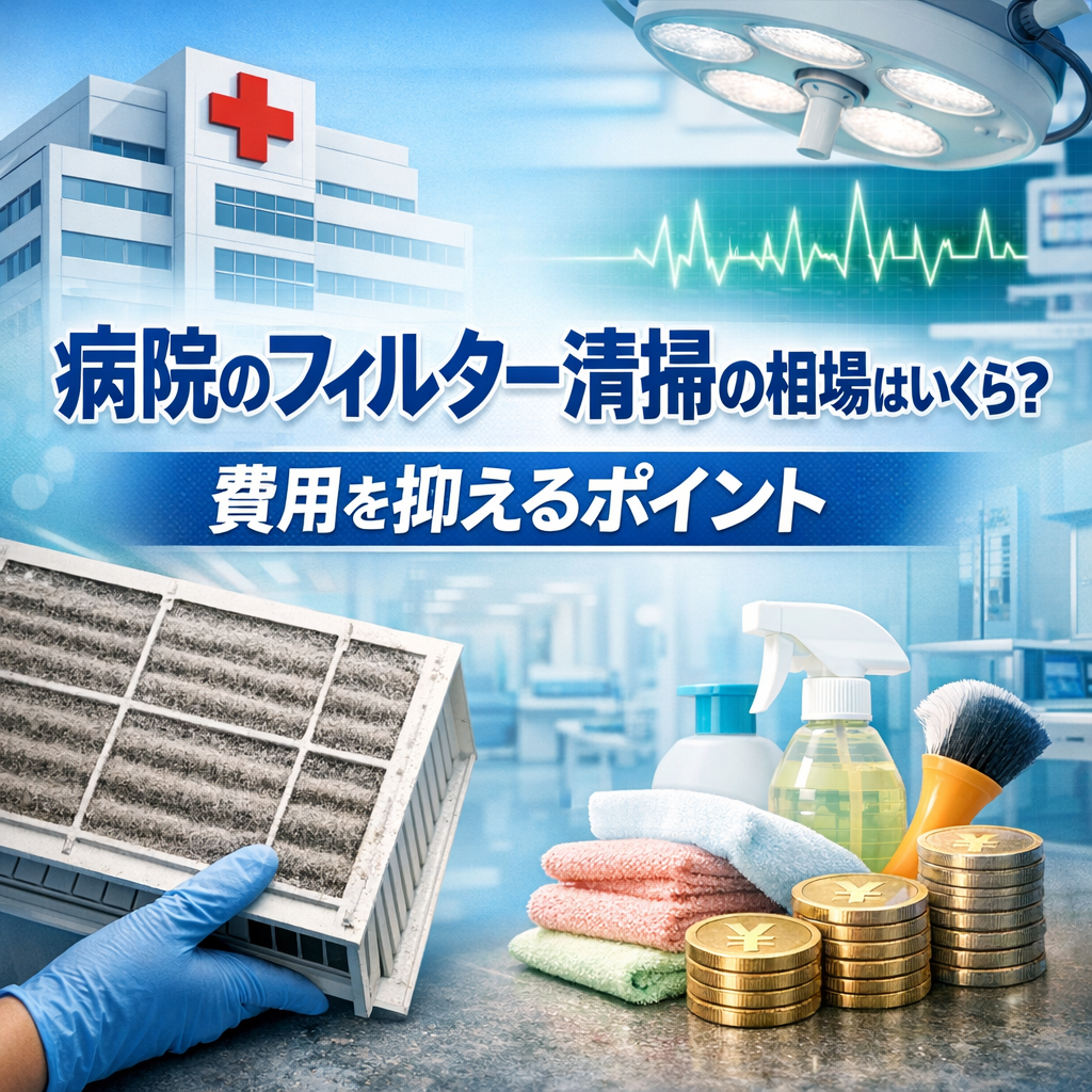 病院のフィルター清掃の相場はいくら？費用を抑えるポイント
